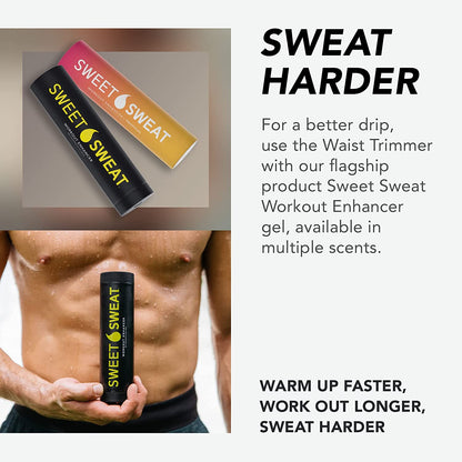 Sweet Sweat Waist Trimmer Extra-Coverage (XC) - Premium Fitness Belt W/More Waist Coverage for a Better Sweat