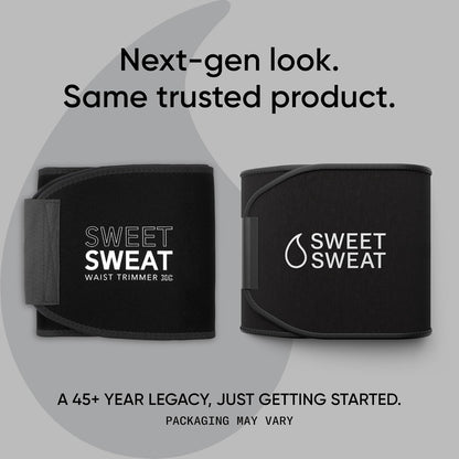 Sweet Sweat Waist Trimmer Extra-Coverage (XC) - Premium Fitness Belt W/More Waist Coverage for a Better Sweat