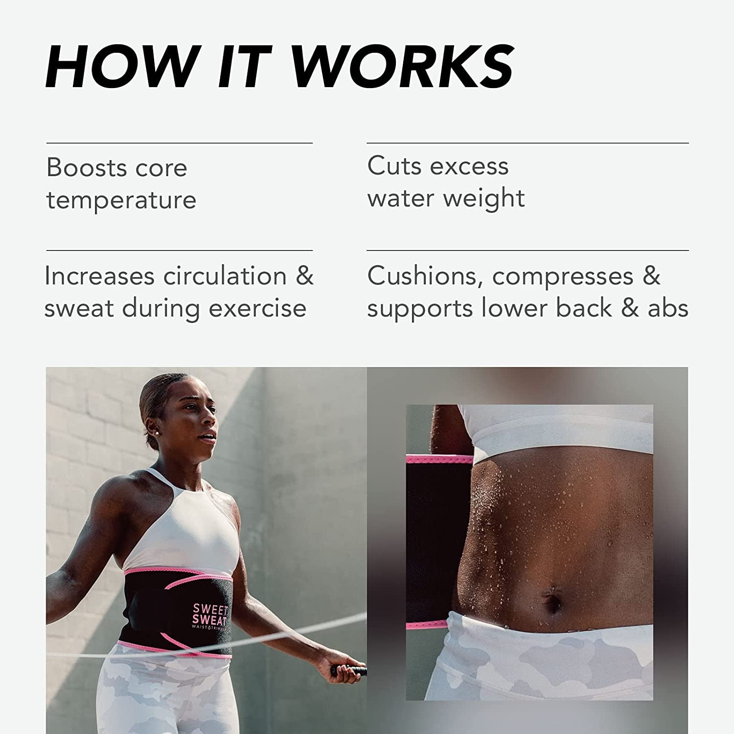 Sweet Sweat Waist Trimmer Extra-Coverage (XC) - Premium Fitness Belt W/More Waist Coverage for a Better Sweat