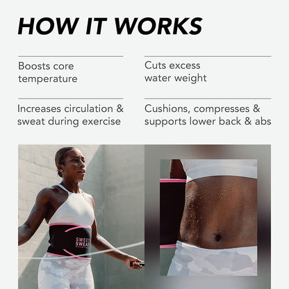 Sweet Sweat Waist Trimmer Extra-Coverage (XC) - Premium Fitness Belt W/More Waist Coverage for a Better Sweat